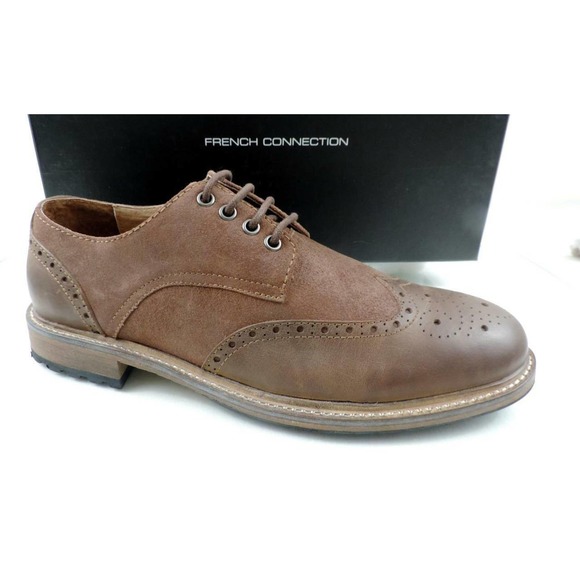 Men's French Connection Flynn Lace Up Oxford Shoes Leather / Suede Brown Size 11 - Picture 1 of 8